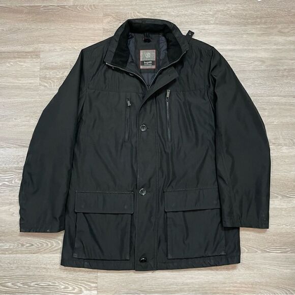 Bugatti Black Stank Collar Multi pockets Mens Warm Jacket - Picture 1 of 8
